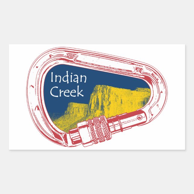 Indian Creek Climbing Carabiner Sticker (Front)