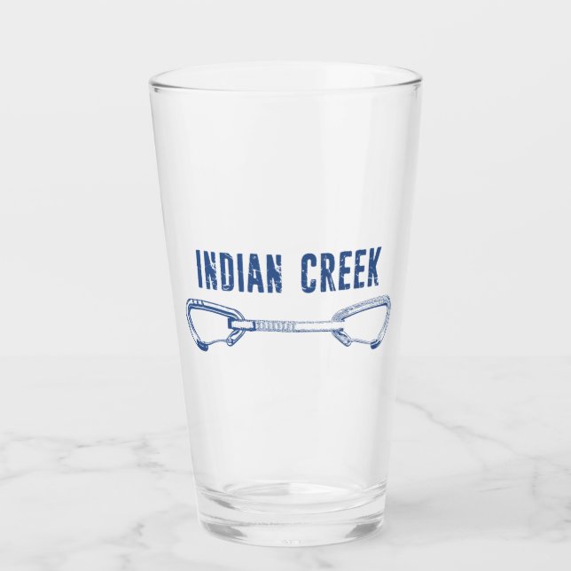 Indian Creek Climbing Quickdraw Glass (Front)