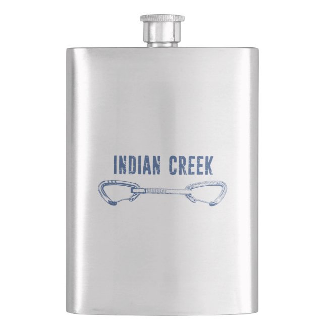 Indian Creek Climbing Quickdraw Hip Flask (Front)