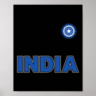 Indian Cricket (orange Kit)  Poster
