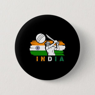 Indian Cricket Player Team Cricket Fans India Cric 2 Inch Round Button