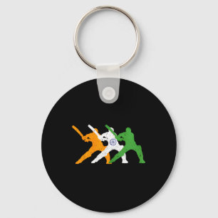 Indian Cricket Team Cricketer Fan Tsmen Flag Of In Keychain