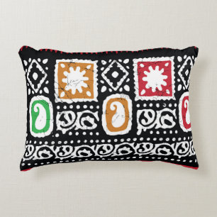 Indian Culture: Traditional Art Design Accent Pillow
