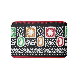 Indian Culture: Traditional Art Design Bath Mat