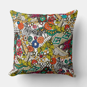 Indian dance throw pillow