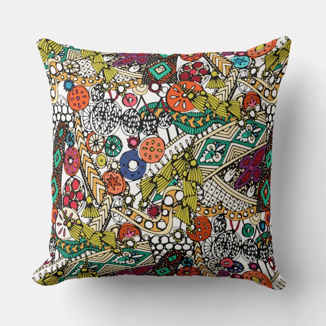 Indian dance throw pillow (Front)