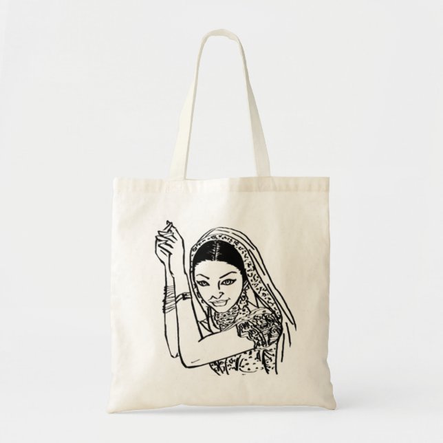 Indian Dancing Woman Tote Bag (Front)