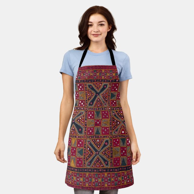 Indian Decorative Art Print Apron (Worn)