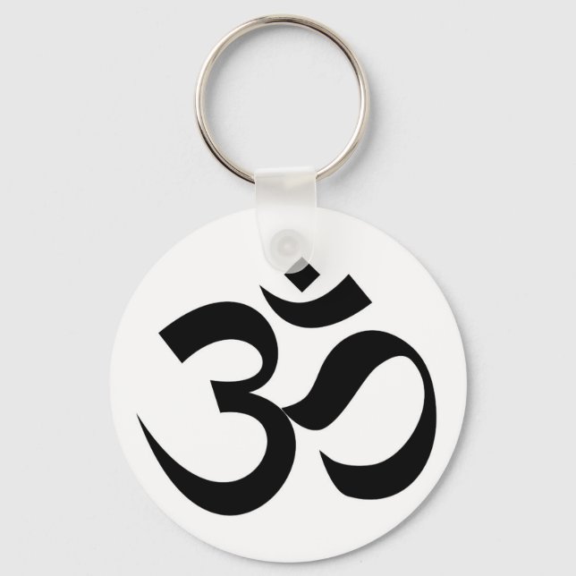 Indian Dharmic religion sacred symbol mantra Hindu Keychain (Front)
