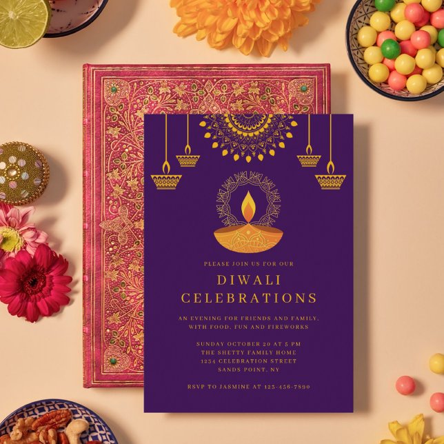 Indian Diwali Festival of Lights Celebration  Invitation (Creator Uploaded)