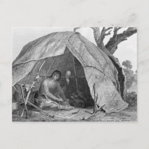 Indian Doctor Concocting a Pot of Medicine Postcard