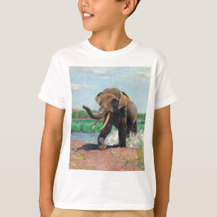 Indian Elephant at a Waterhole by Wilhelm Kuhnert T-Shirt