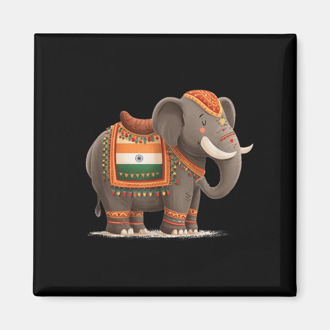 Indian Elephant Costume For Elephants And Animals  Magnet (Front)