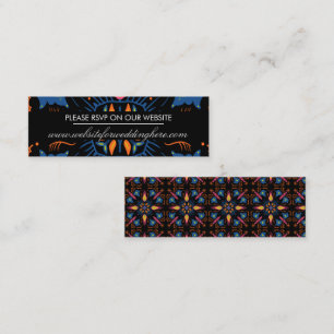 Indian Elephant Floral Black  Website Card