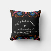 Indian Elephant Floral Black Wedding 