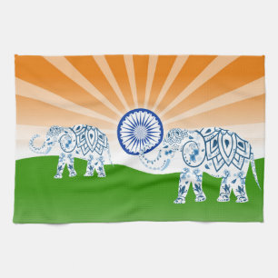 Indian elephant kitchen towel