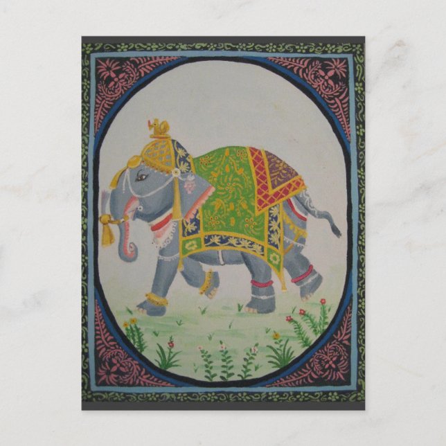 Indian Elephant Postcard (Front)