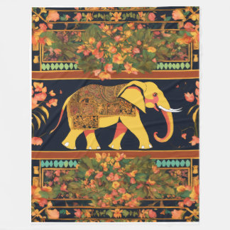 Indian Elephant Print Blanket – Soft, Cozy