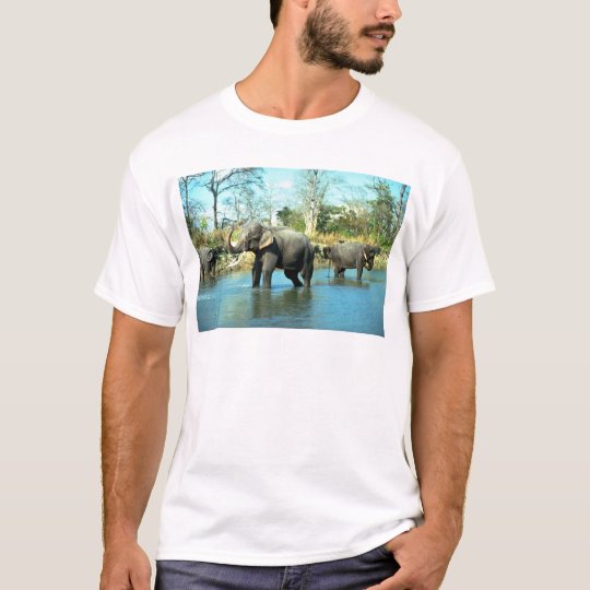 Indian Elephants mud bathing T-Shirt