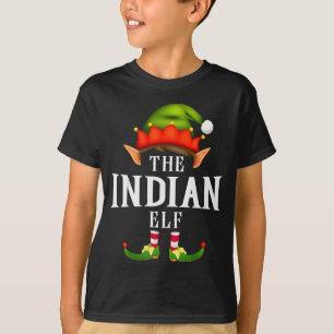Indian Elf Group Funny Christmas Pajama Party T-Shirt
