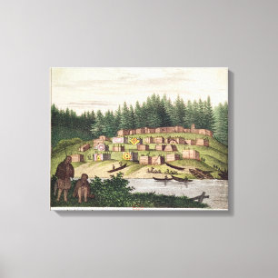 Indian Encampment on Quadra Island Canvas Print