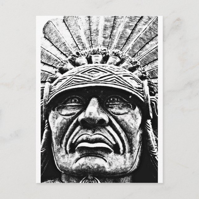 Indian face postcard (Front)