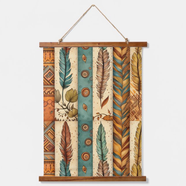 Indian Feather Totem Hanging Tapestry (Front)