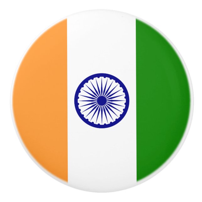 Indian Flag Ceramic Knob (Front)