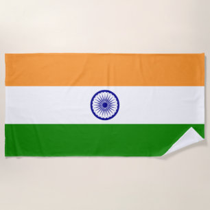 Indian Flag (India) (South Asian Country) (Bharat) Beach Towel