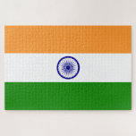 Indian Flag (India) (South Asian Country) (Bharat) Jigsaw Puzzle<br><div class="desc">This design features the national flag of India (officially known as the Republic of India), which is a country in South Asia. India is the most populous democracy in the world. India shares land borders with Pakistan to the west; China, Nepal and Bhutan to the north; and Bangladesh and Myanmar...</div>