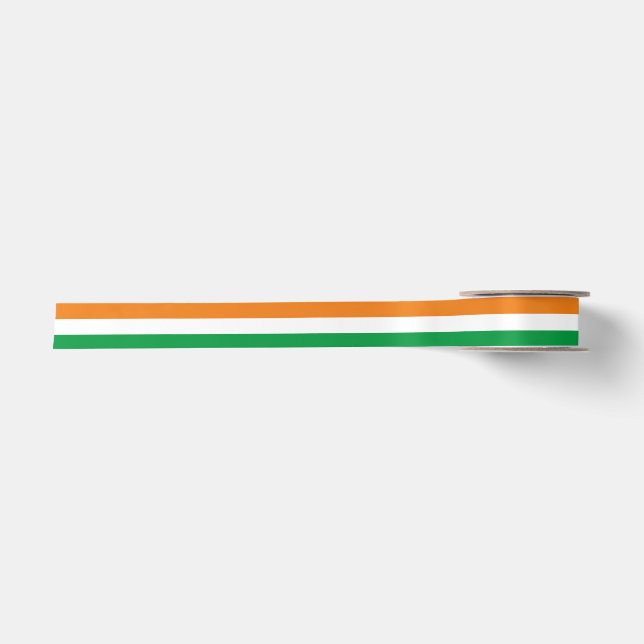 Indian Flag Tri-Colours "tiranga"  Satin Ribbon (Front)