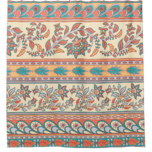 Indian Floral Borders Seamless Pattern