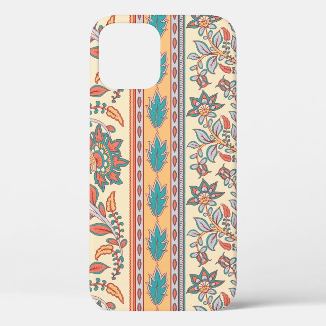 Indian Floral Borders Seamless Pattern Case-Mate iPhone Case (Back)