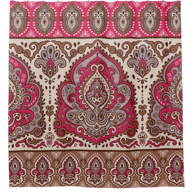 Indian floral paisley, ethnic mandala pattern. (Front)