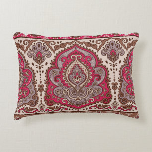 Indian floral paisley, ethnic mandala pattern. accent pillow