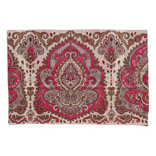Indian floral paisley, ethnic mandala pattern. pillowcase
