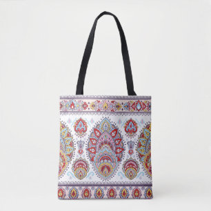 Indian floral paisley medallion pattern. Ethnic Ma Tote Bag