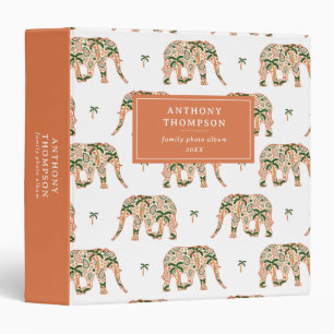 Indian Floral Paisley Ornate Elephants Photo Album Binder