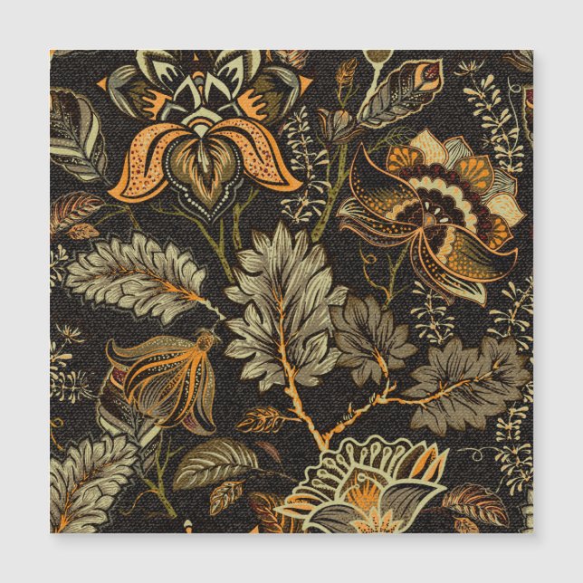 Indian floral paisley, seamless ethnic pattern. (Front)
