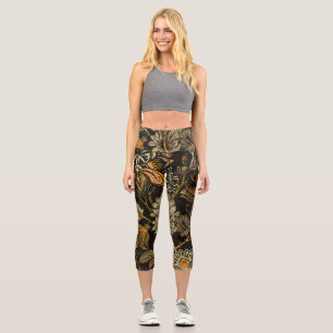 Indian floral paisley, seamless ethnic pattern. capri leggings