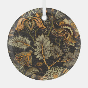 Indian floral paisley, seamless ethnic pattern. glass ornament