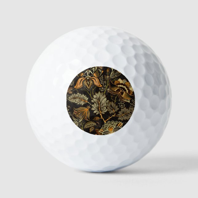 Indian floral paisley, seamless ethnic pattern. golf balls (Front)