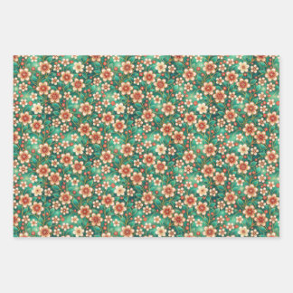 Indian Floral Pattern Wrapping Paper Sheet