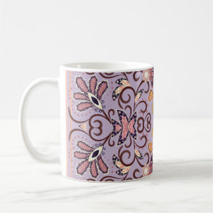 Indian floral tablecloth: lovely pastel pattern coffee mug