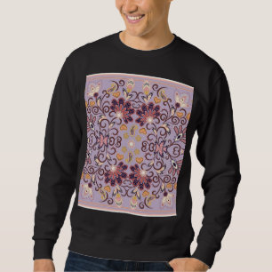 Indian floral tablecloth: lovely pastel pattern sweatshirt