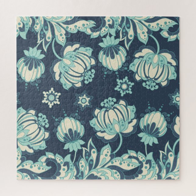 Indian Floral Vintage Seamless Pattern Jigsaw Puzzle (Vertical)