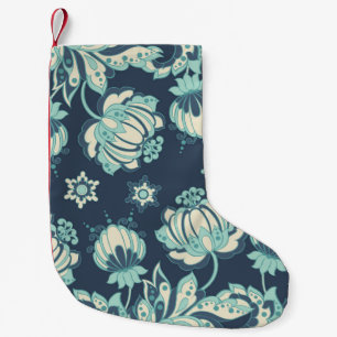 Indian Floral Vintage Seamless Pattern Small Christmas Stocking