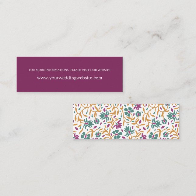 Indian Flower Purple Online Website   Mini Business Card (Front/Back)