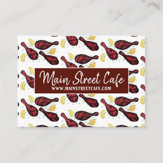 Indian Food Cuisine Tandoor Restaurant Chef Business Card (Front)
