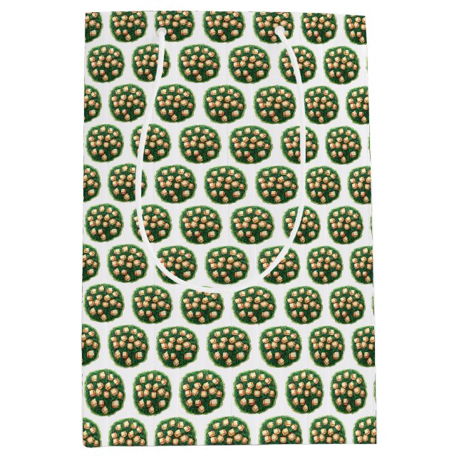 Indian Food India Saag Paneer Spinach Cheese Medium Gift Bag (Front)